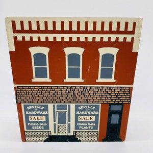 The Cat's Meow Market Street Series Seville Hardware Store Signed 1993